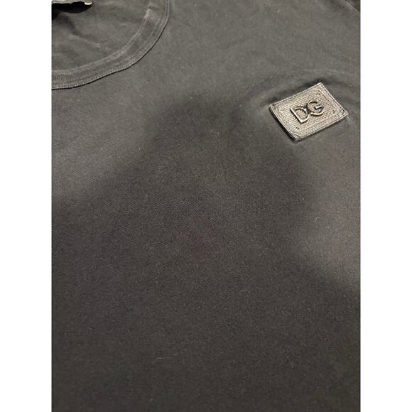 Dolce & Gabbanna Men's Black Crew Neck Cotton Tee IT 58 (US 48) - Picture 8 of 9